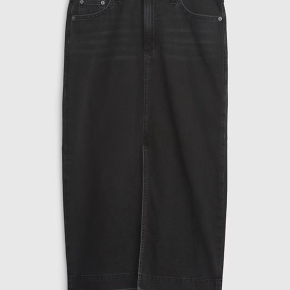 NEW WITH TAGS Black Denim Midi Skirt - Picture 4 of 4